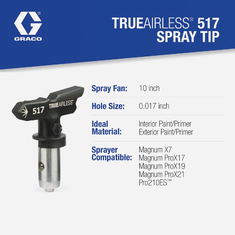 Graco TrueAirless Airless Spray Tip Silver/Black