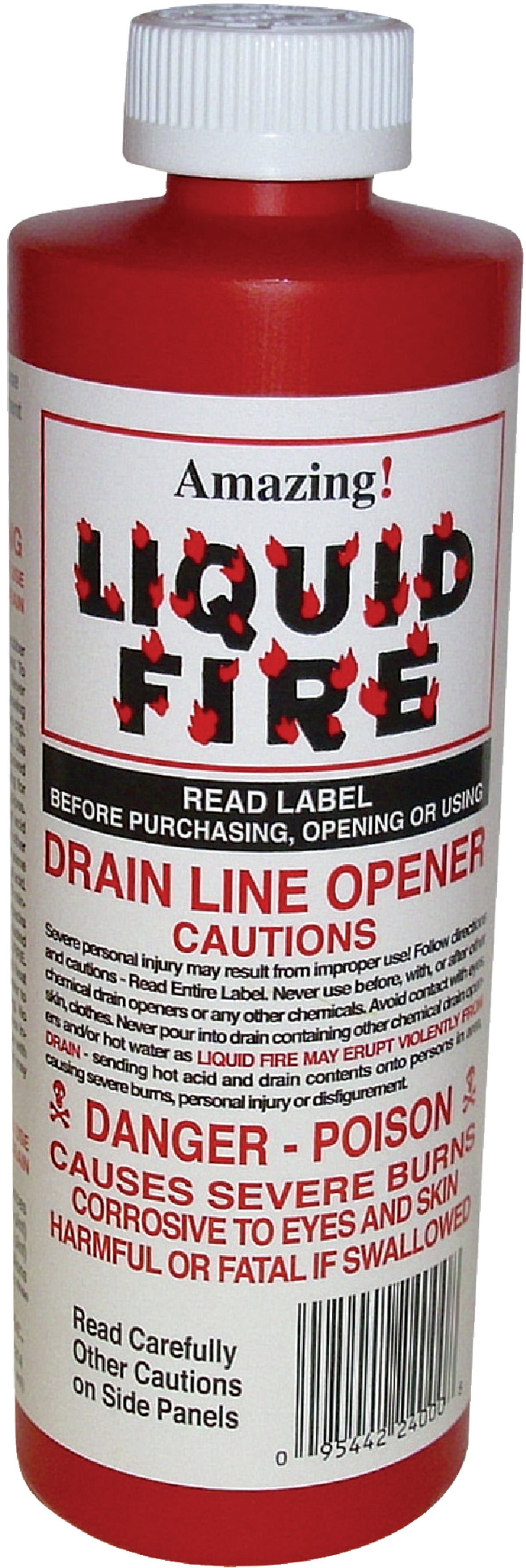  Liquid Fire liquid fire drain line opener in Sinks Tubs Shower  Stalls Septic Tanks and Laterals-Clog Remover Drain Cleaner Toilet Clog  Remover-16 OZ with Centaurus AZ Drain Snake : Health 