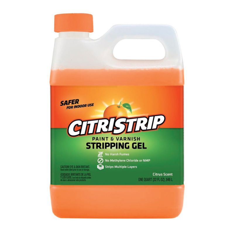 Citristrip QCSG801 Paint and Varnish Stripping Gel, Liquid, Orange Orange