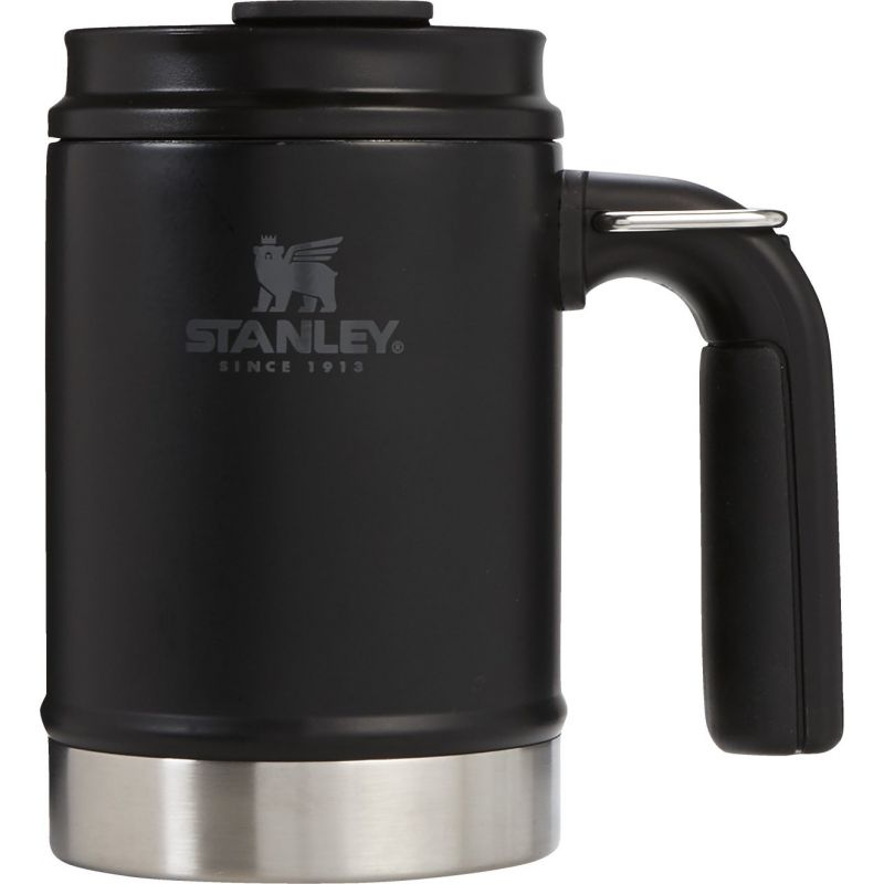 Stanley 17 Oz ~ 0.5 Ltr Insulated Black Handle & Twist Top Mug Cup