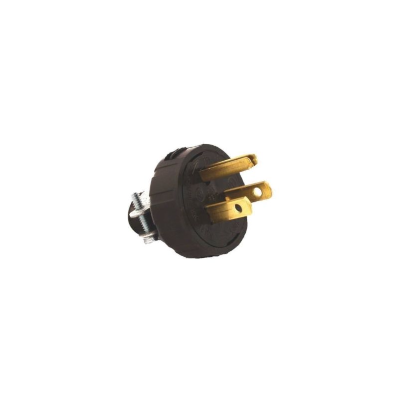 Leviton 010-48648-03E Handle Plug, 2 -Pole, 15 A, 125 V, NEMA: NEMA 5-15P, Black Black