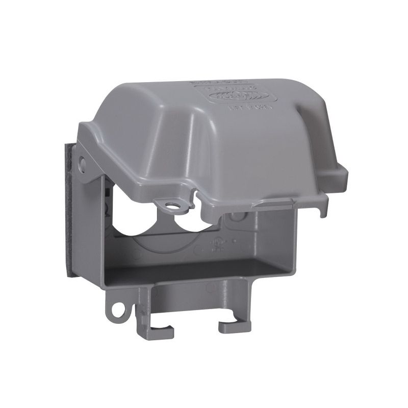Taymac EXTRA DUTY Series MX3300 Electrical Box Cover, 3-1/2 in L, 5.12 in W, 1-Gang, Aluminum/Metal, Gray Gray