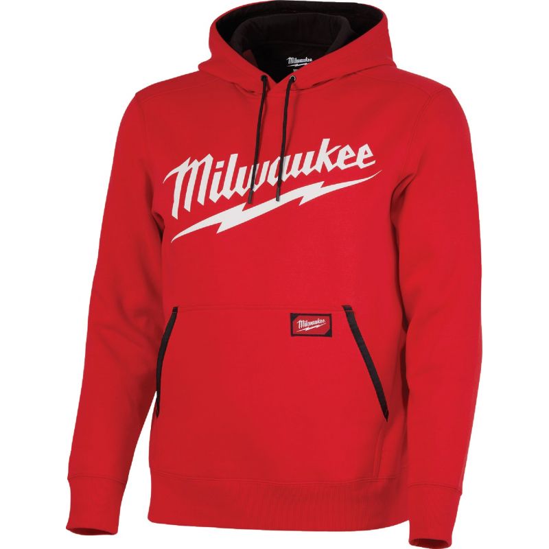 Milwaukee Midweight Hoodie Sweatshirt M, Red, Hooded Pullover
