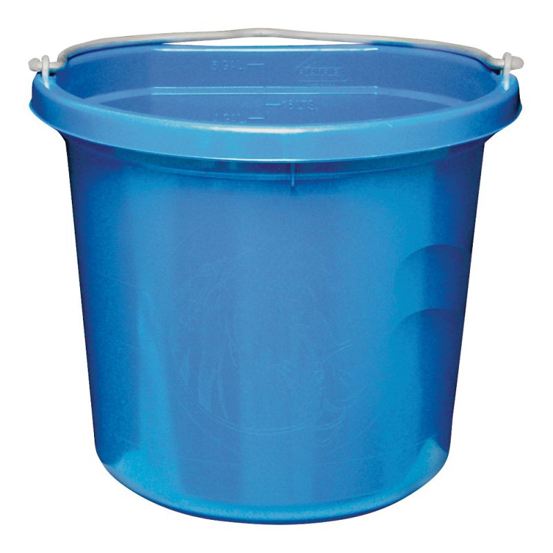 Fortex-Fortiflex FB-124 Series FB-124BL Bucket, 24 qt Volume, Rubber/Polyethylene, Blue Blue