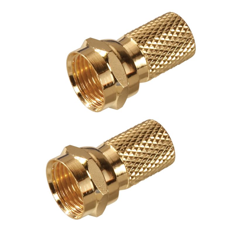 Zenith VA1002RG6TW Twist On Connector, F Connector, Gold Gold