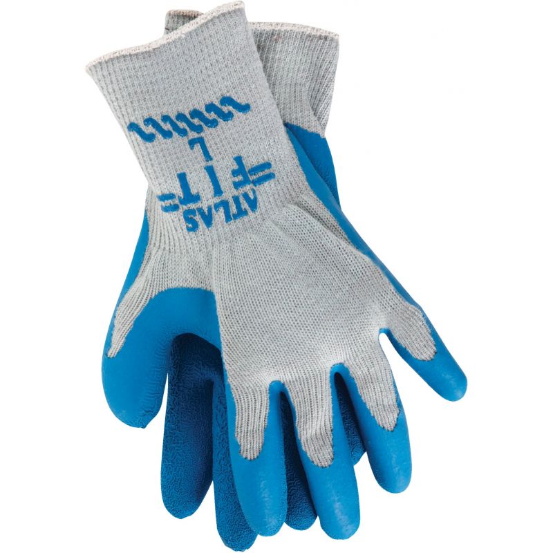 Showa Atlas Rubber Coated Glove L, Gray &amp; Blue