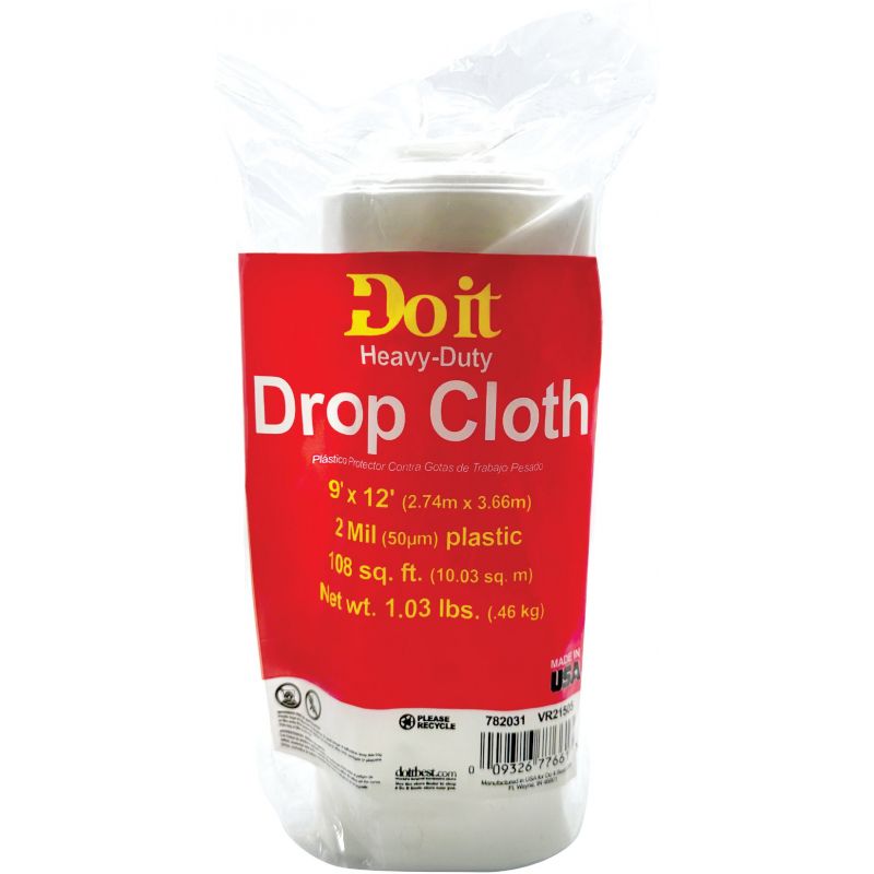 Do it Plastic Drop Cloth Clear