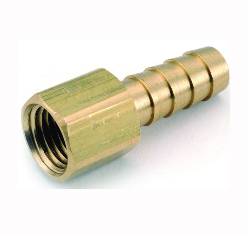 Anderson Metals 129F Series 757002-0804 Hose Adapter, 1/2 in, Barb, 1/4 in, FPT, Brass