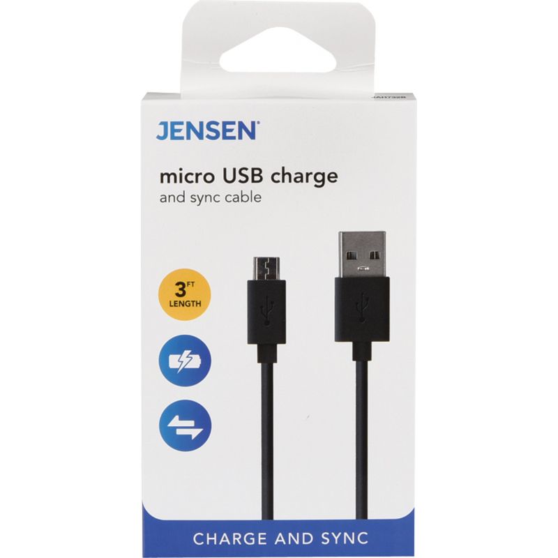 RCA Micro USB Charging &amp; Sync Cable Black