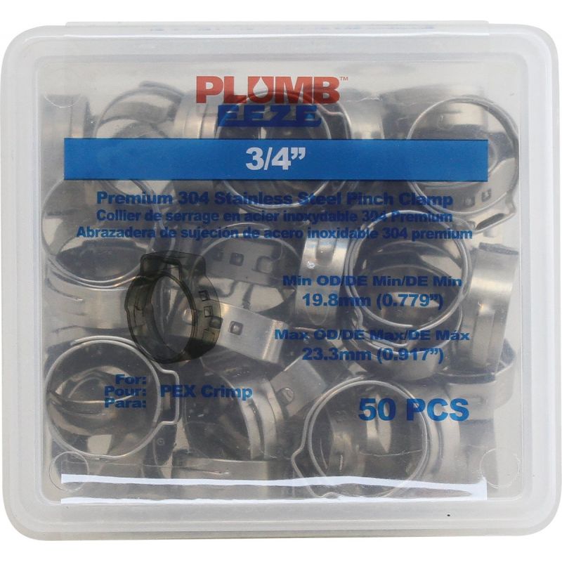 Plumbeeze Stainless Steel PEX Clinch Clamps