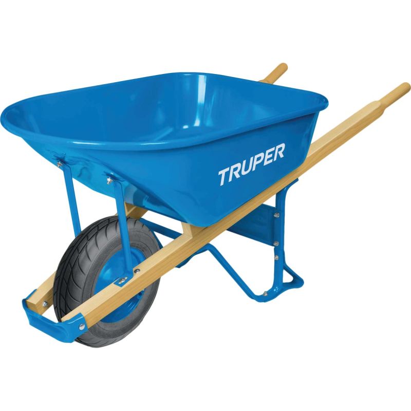 Truper Tru Pro Contractor Steel Wheelbarrow Blue