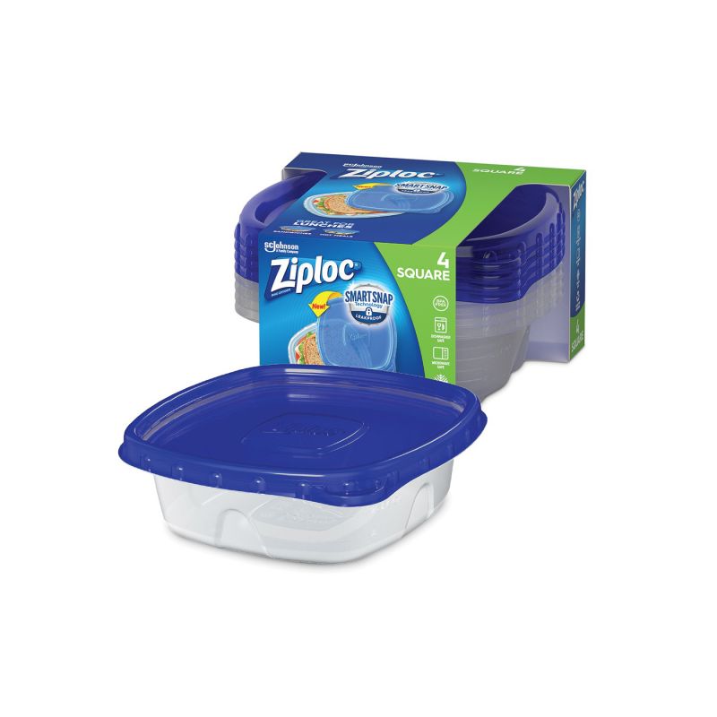 Ziploc 00834 Food Container, 24 oz, Plastic 24 Oz