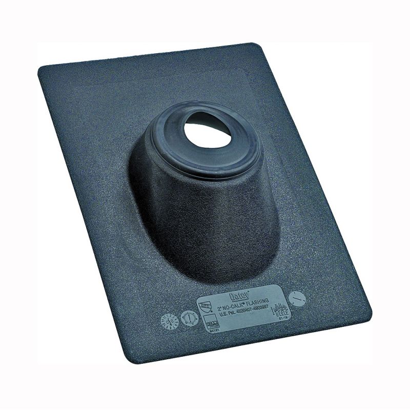 Hercules No-Calk Series 11888 Roof Flashing, 18 in OAL, 18 in OAW, Thermoplastic Black