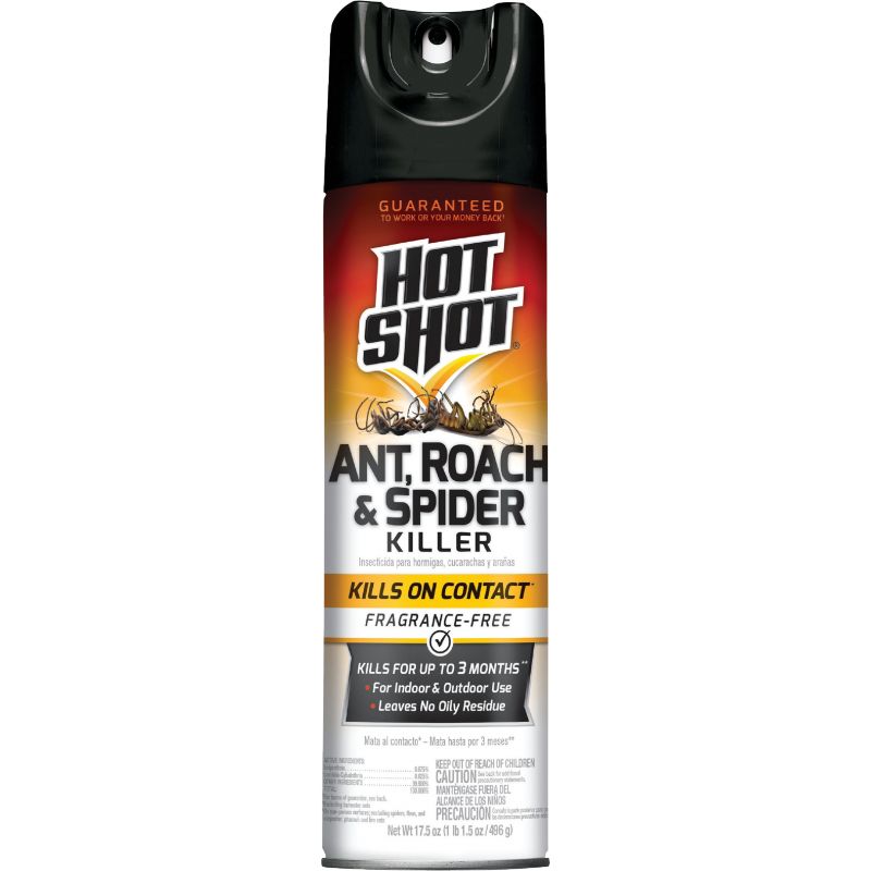 Hot Shot Ant, Roach, &amp; Spider Killer 17.5 Oz., Aerosol Spray