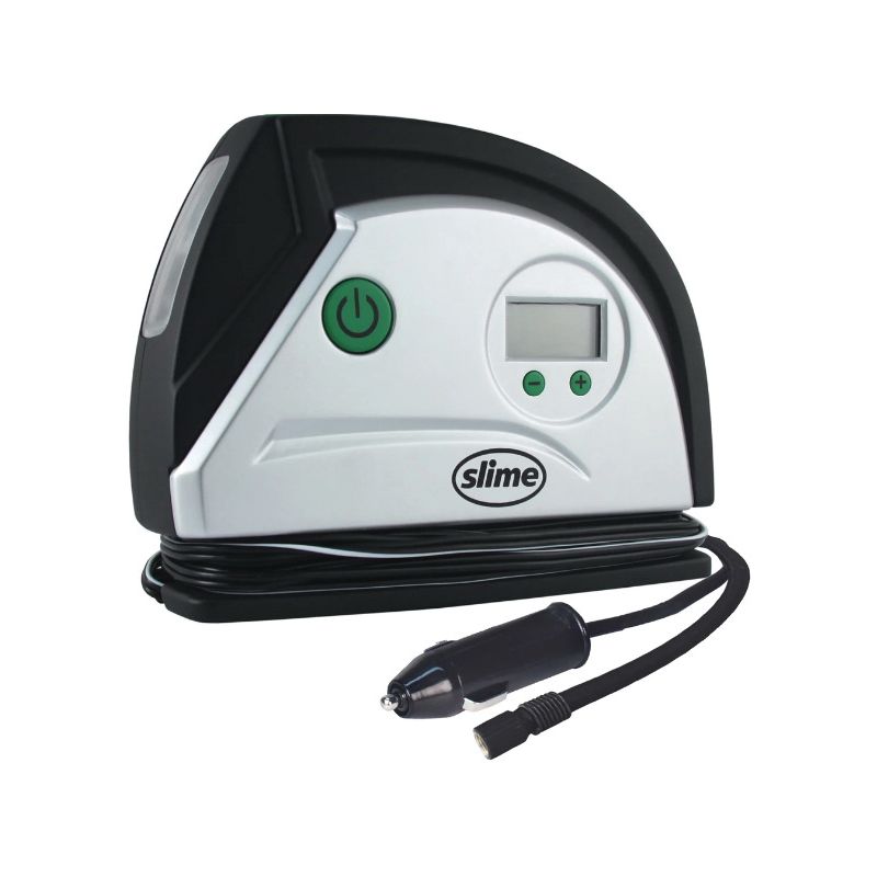 Slime 40051 Digital Tire Inflator, 12 V, 0 to 99 psi Pressure, Plastic