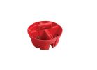 Bucket Boss 15054 Super Stacker, Plastic, Red, 10-1/2 in Dia x 6 in H Outside, 4-Compartment Red
