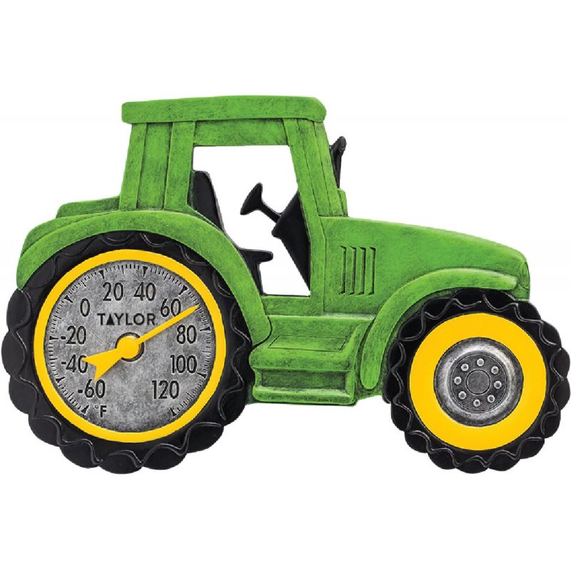 Taylor SpringField Tractor Indoor &amp; Outdoor Thermometer Green