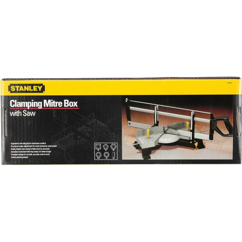 Stanley Adjustable Angle Clamping Miter Box &amp; Saw 22 In.