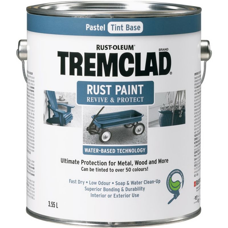 RUST-OLEUM TREMCLAD 260200WB355 Rust Paint, Gloss, Pastel, 3.55 mL Pastel Base