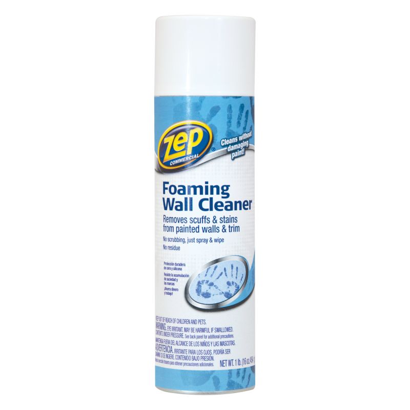 Zep ZUFWC18 Foaming Wall Cleaner, 18 oz Can, Ammonia, Opaque Off-White Opaque Off-White