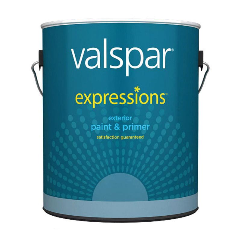 Valspar Expressions 005.0017104.007 Paint and Primer, Flat, Clear Base, 1 gal Clear Base