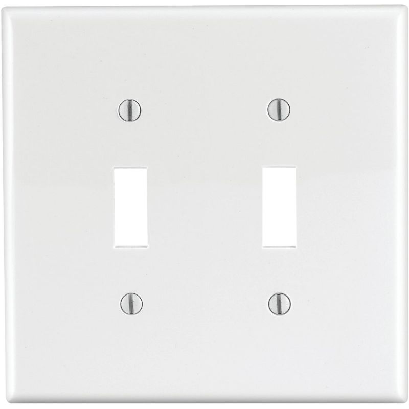 Leviton Mid-Way Thermoplastic Nylon Toggle Switch Wall Plate White