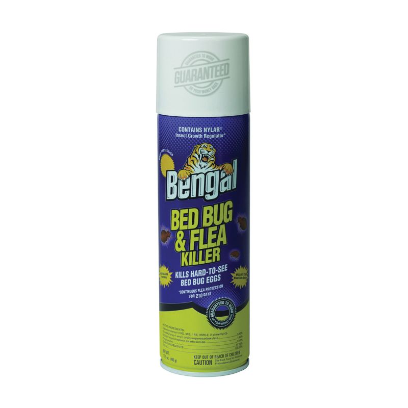 Bengal 87560 Bedbug and Flea Killer, Liquid, Spray Application, 17.5 oz Bottle Milky White