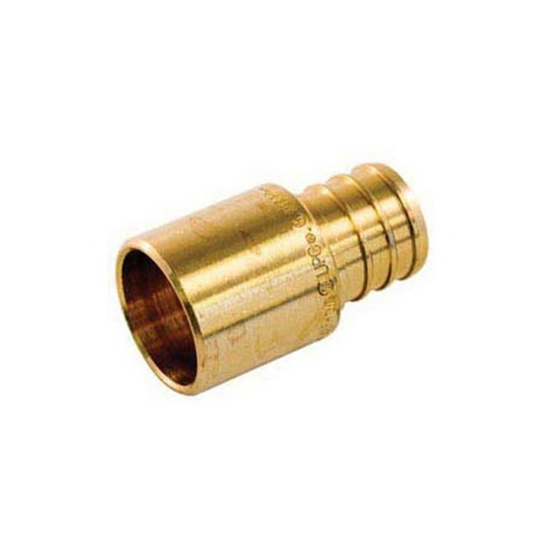 aqua-dynamic 9781-943 Pipe Adapter, 3/4 x 1/2 in, PEX x Male Sweat, Brass