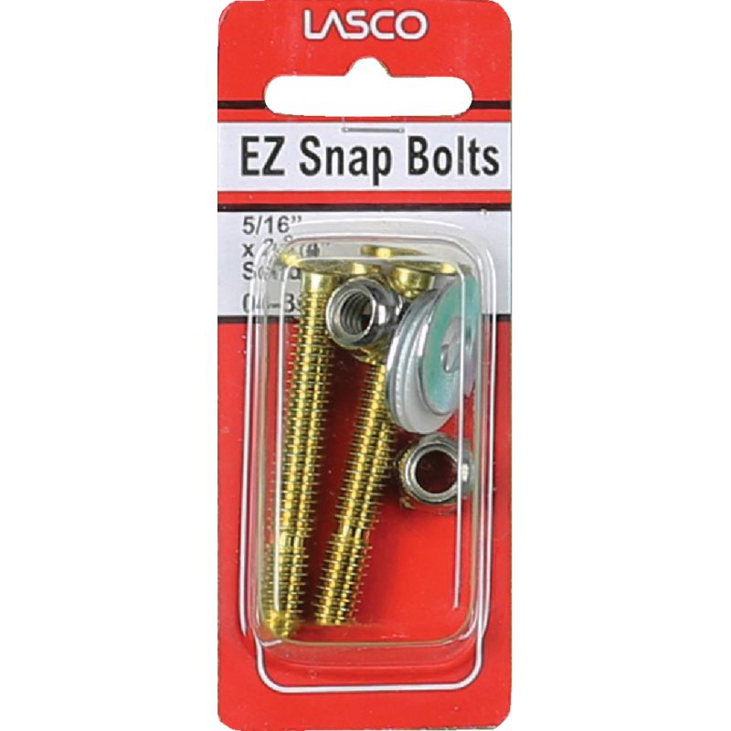 Lasco E-Z Snap Off Toilet Bolt Set 5/16&quot; X 2-1/4&quot;, Heavy Duty