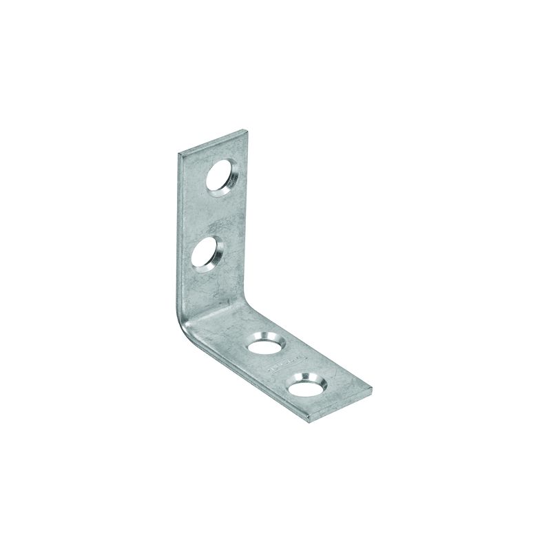 National Hardware 115BC Series N266-304 Corner Brace, 1-1/2 in L, 5/8 in W, Steel, Zinc, 0.08 Thick Material