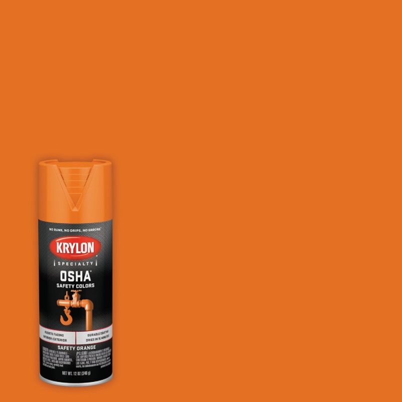 Krylon OSHA Spray Paint Safety Orange, 12 Oz.