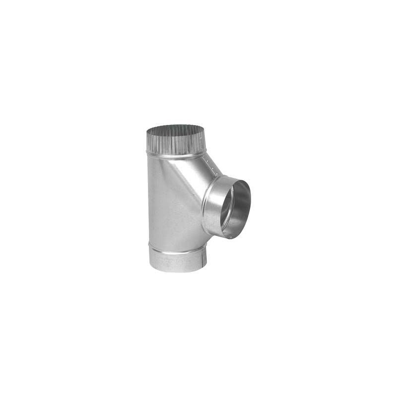 Imperial GV0883-A Stove Pipe Tee, 4 in, 26 ga Thick Wall, Steel, Galvanized (Pack of 24)