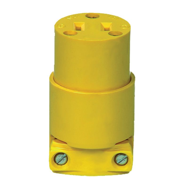 Eaton Wiring Devices 4882-BOX Electrical Connector, 2 -Pole, 15 A, 125 V, NEMA: NEMA 1-15, Yellow Yellow