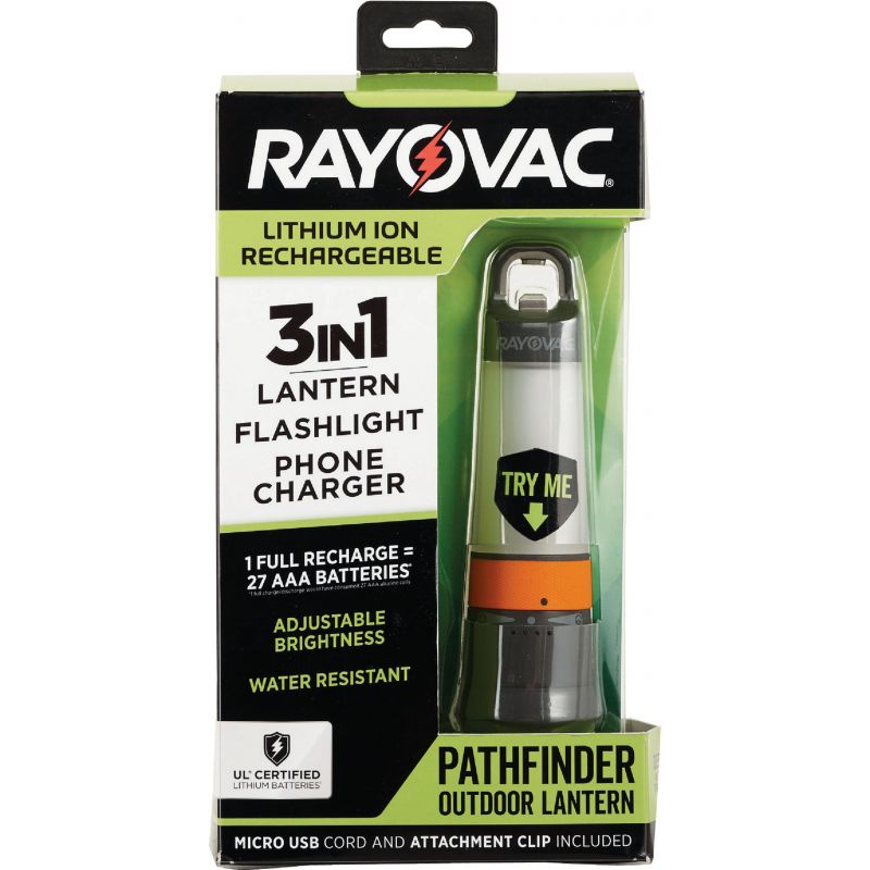 Rayovac Pathfinder 3-In-1 Rechargeable LED Lantern Black