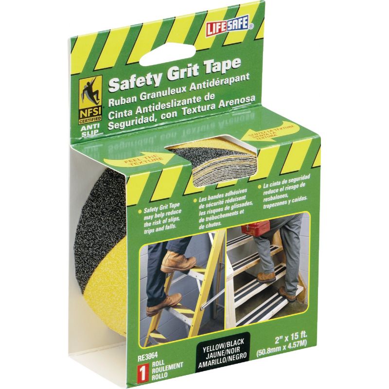 LIFESAFE Safety Grit Anti-Slip Walk Tape Yellow/Black
