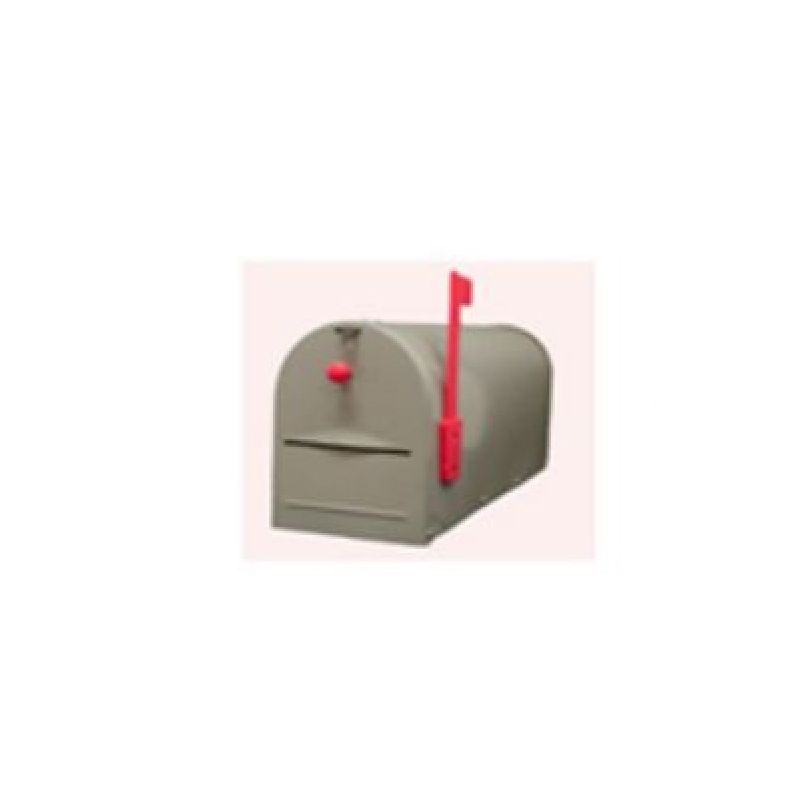 Dancy Rural Metal 240022 Mailbox, Steel, Galvanized, 7-1/4 in W, 20-1/2 in D, 9 in H, White White
