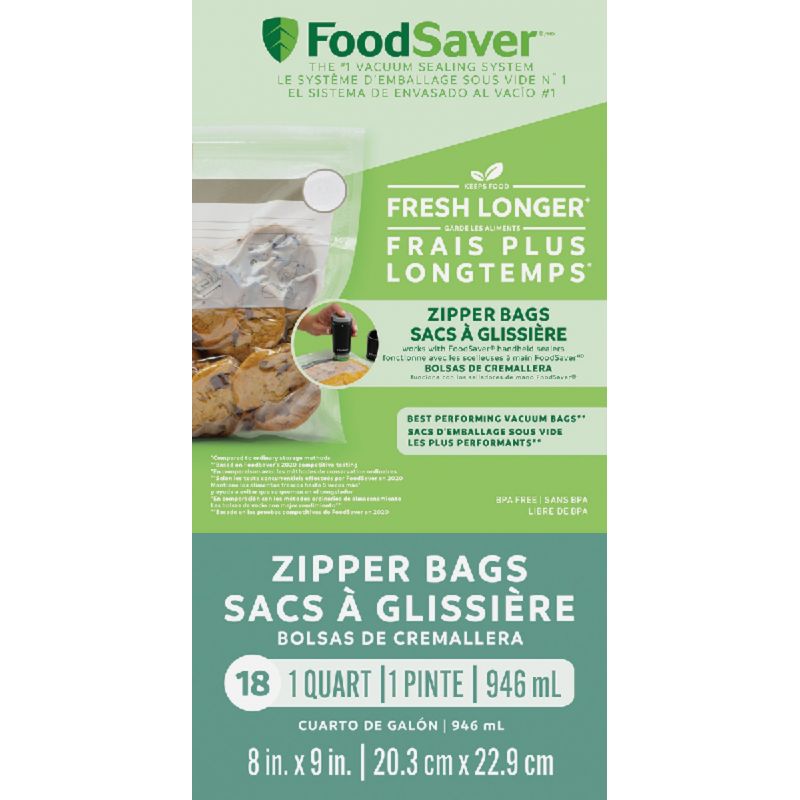FoodSaver FreshSaver Vacuum Zipper Bag 1 Qt.