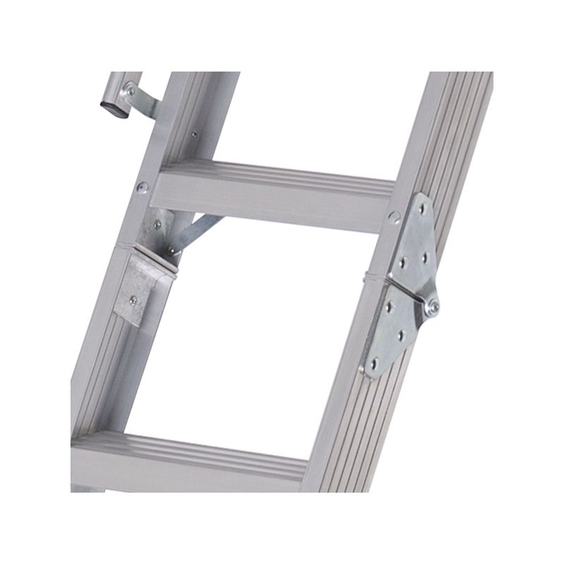 Louisville Everest Series AL258P Attic Ladder, 10 to 12 ft H Ceiling, 25-1/2 x 63 in Ceiling Opening, 13-Step, 350 lb