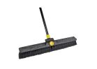 Quickie 00633 Push Broom, 24 in Sweep Face, Polypropylene Bristle, Steel Handle