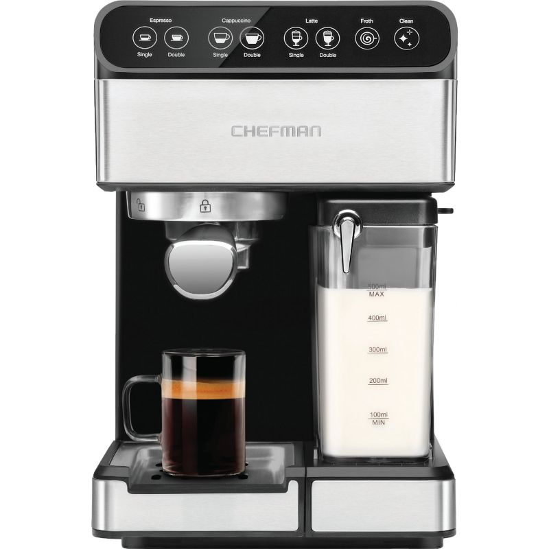Chefman Espresso Machine 60 Oz., Silver/Black