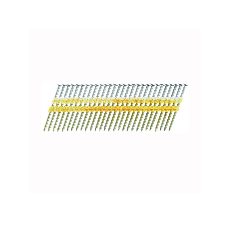 Senco KD28ASBS Collated Nail, 3-1/4 in L, Steel, Galvanized, Full Round Head, Smooth Shank
