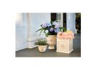Southern Patio CMX-091851 Porter Planter, 18 in H, 15-1/2 in W, 15-1/2 in D, Urn, Ceramic, Neutral Gray, Gloss Neutral Gray