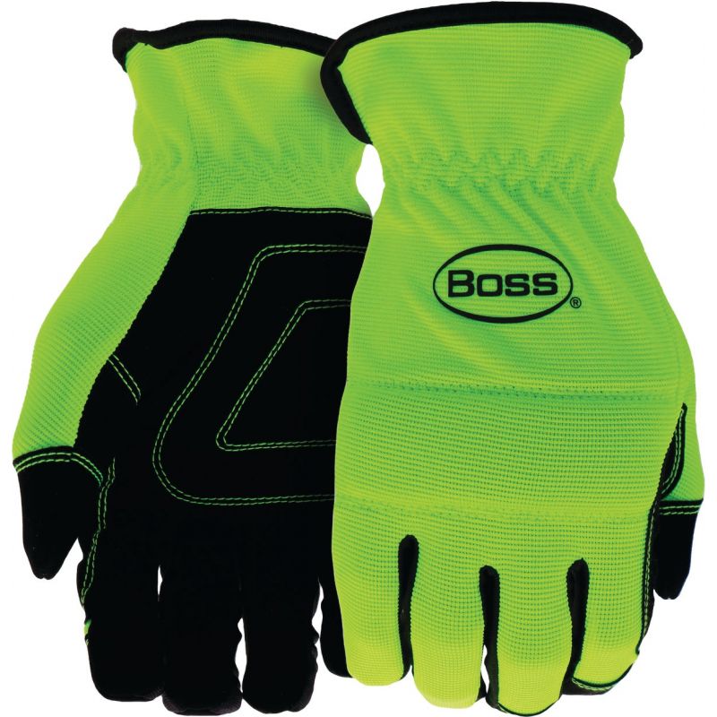 Boss High Performance Glove L, Hi-Vis Yellow &amp; Black