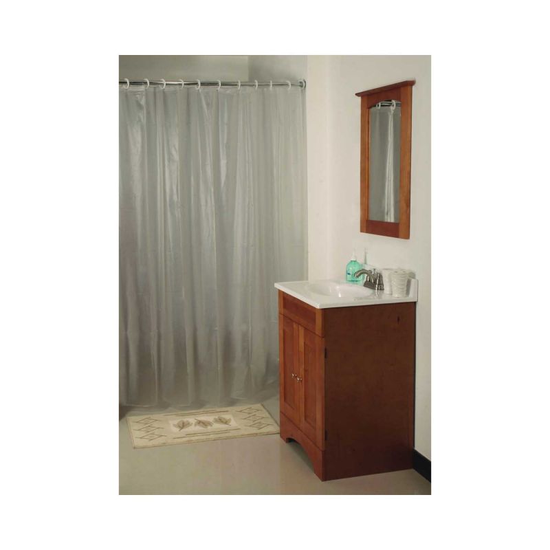 Simple Spaces SD-MCP01-F3L Shower Curtain, Vinyl, Frosted, Frosted Frosted
