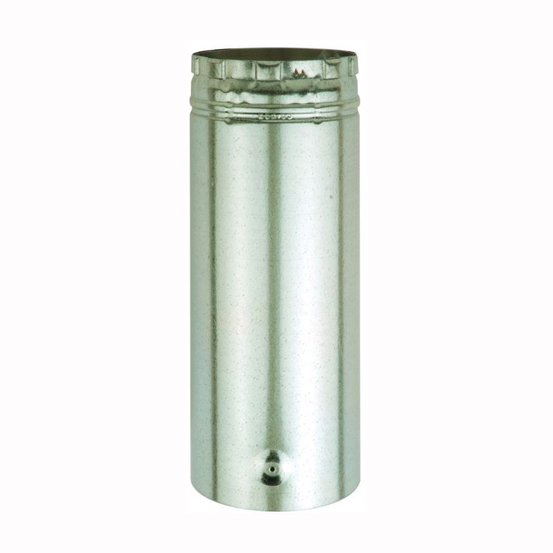 AmeriVent 6E12A Type B Gas Vent Pipe, 6 in OD, 12 in L, Aluminum/Galvanized Steel (Pack of 6)