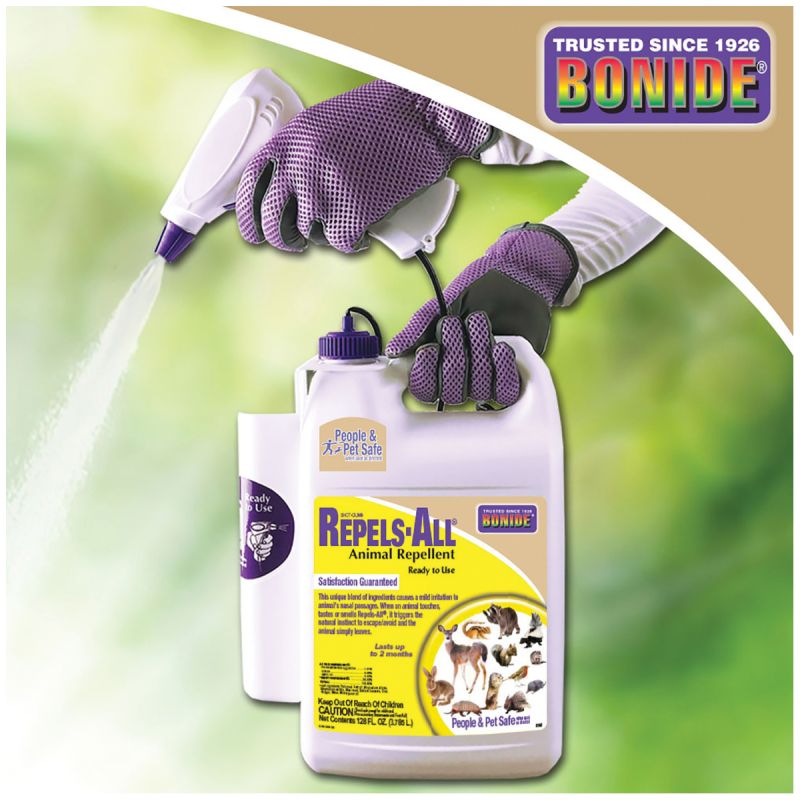 Bonide Repels All 2392 Animal Repellent, Ready-to-Use Light Brown