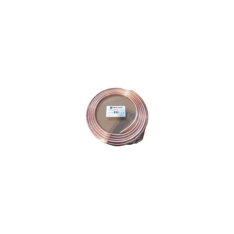 GL Copper 004608 Copper Tubing, 25 ft L, Coil