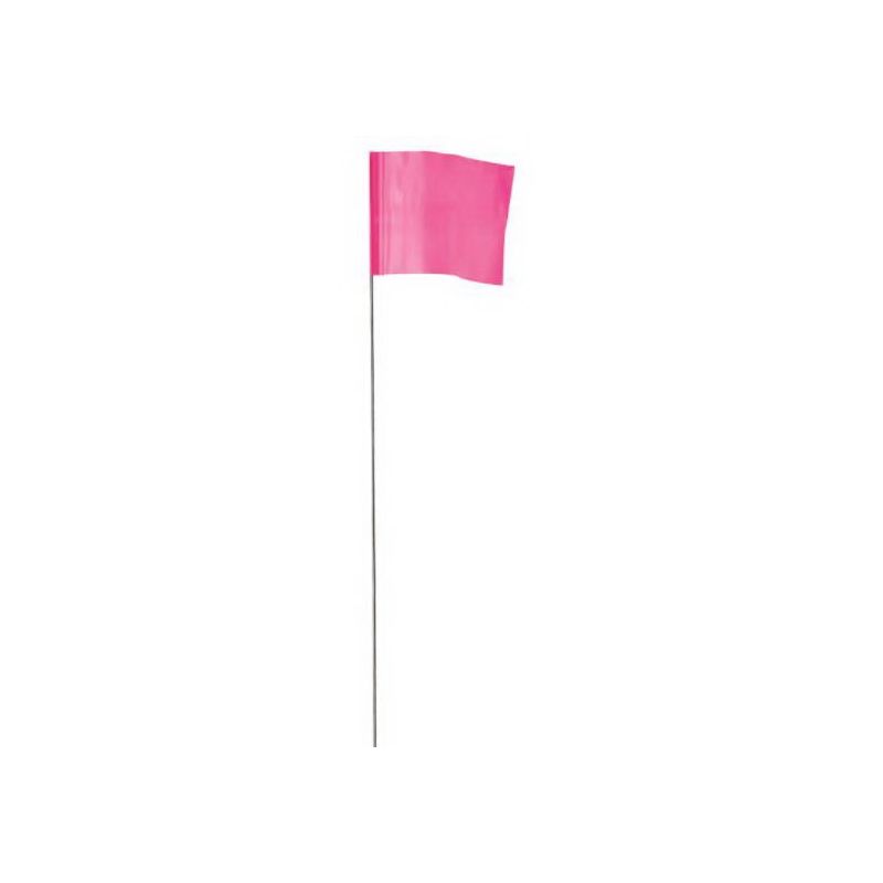 Empire 78-003 Stake Flag, 21 in L, Pink, Plastic/Steel Pink