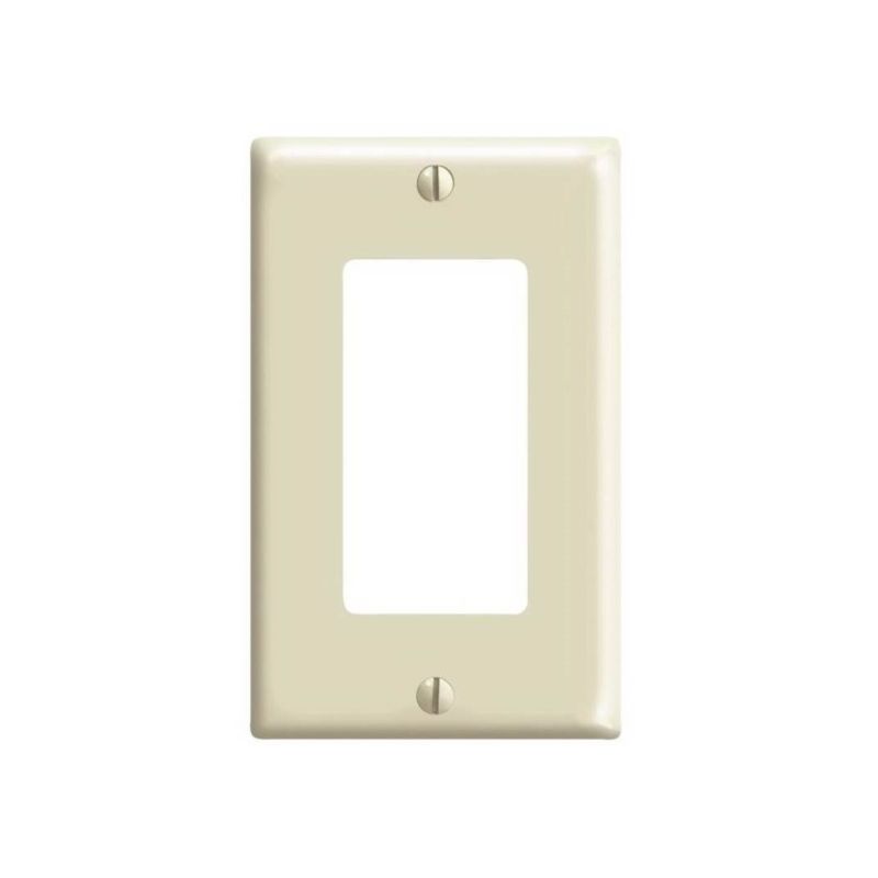 Leviton 80401-M25-IMP Wallplate Pack, 4-1/2 in L, 2-3/4 in W, 1-Gang, Plastic, Ivory Standard, Ivory