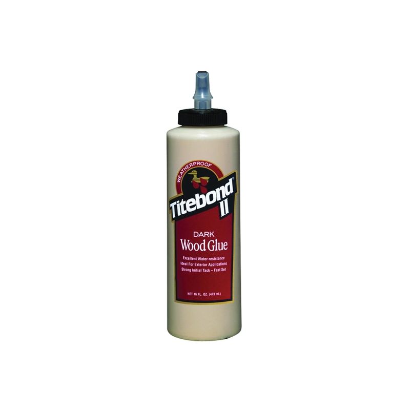 Titebond II 3704 Wood Glue, Brown, 16 oz Bottle Brown